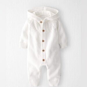 Baby Organic Cotton Sweater Knit Pointelle Jumpsuit